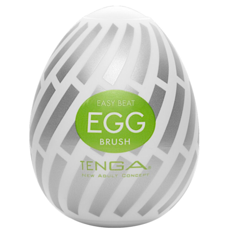 Мастурбатор-яйце Tenga Egg Brush з рельєфом у вигляді великої щетини Мастурбатор-яйце Tenga Egg Brush з рельєфом у вигляді великої щетини