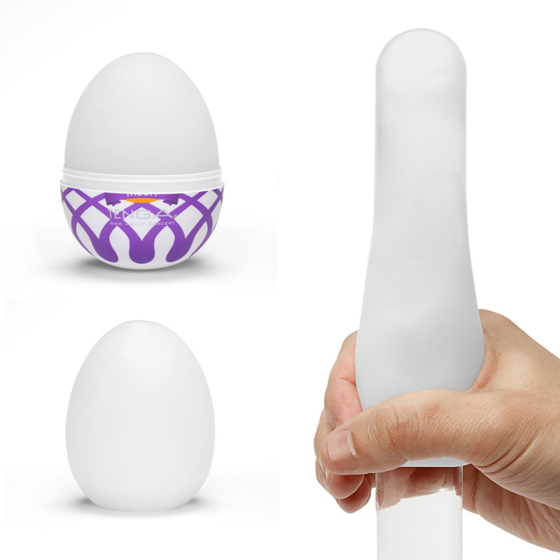 Мастурбатор-яйцо Tenga Egg Mesh с сетчатым рельефом Мастурбатор-яйцо Tenga Egg Mesh с сетчатым рельефом