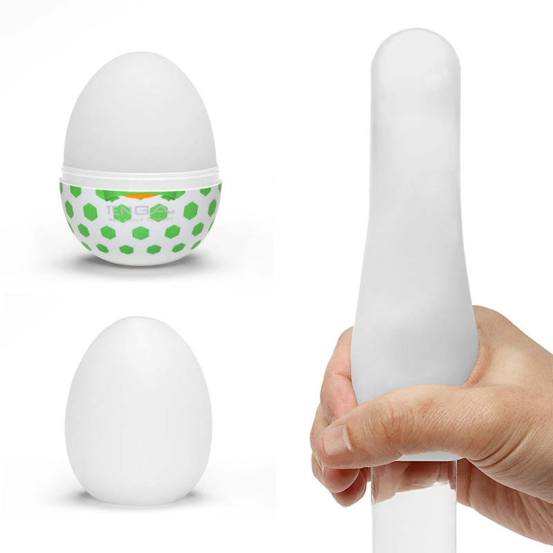 Мастурбатор-яйце Tenga Egg Stud із шестикутними виступами Мастурбатор-яйце Tenga Egg Stud із шестикутними виступами