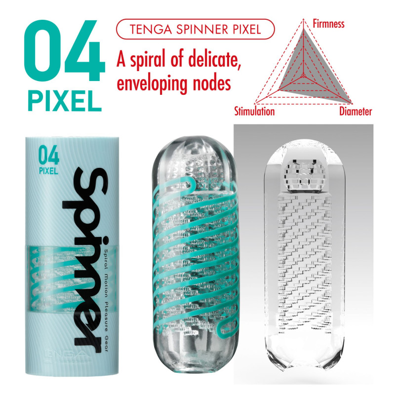 Мастурбатор Tenga Spinner 04 Pixel с упругой стимулирующей спиралью внутри Мастурбатор Tenga Spinner 04 Pixel с упругой стимулирующей спиралью внутри