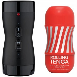 Автоматический мастурбатор Tenga VACUUM GYRO ROLLER, ротация и вакуум, совместимый с Tenga Cup