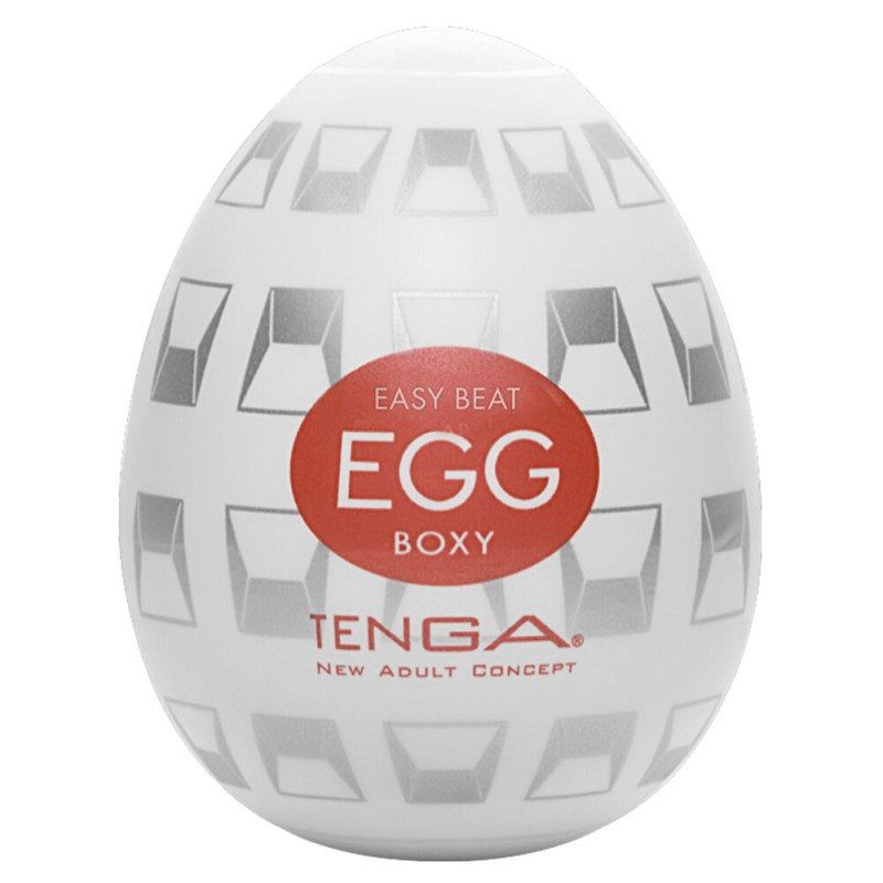 Мастурбатор-яйцо Tenga Egg Boxy с геометрическим рельефом Мастурбатор-яйцо Tenga Egg Boxy с геометрическим рельефом