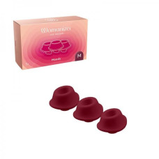 Змінні насадки Womanizer Premium, Classic, Liberty, Starlet - M, Бордові, 3 шт