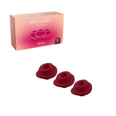 Змінні насадки Womanizer Premium, Classic, Liberty, Starlet - S, Бордові, 3 шт
