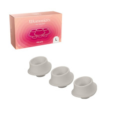 Змінні насадки Womanizer Premium, Classic, Liberty, Starlet - L, Сірі, 3 шт