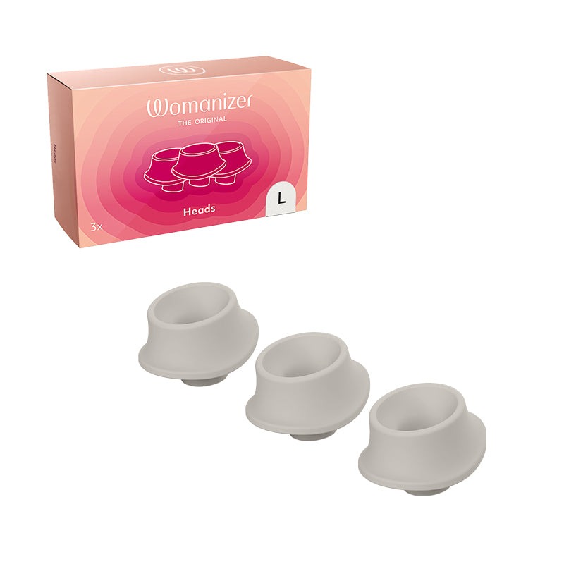 Змінні насадки Womanizer Premium, Classic, Liberty, Starlet - L, Сірі, 3 шт Змінні насадки Womanizer Premium, Classic, Liberty, Starlet - L, Сірі, 3 шт