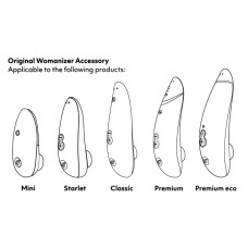 Змінні насадки Womanizer Premium, Classic, Liberty, Starlet - L, Білі, 3 шт