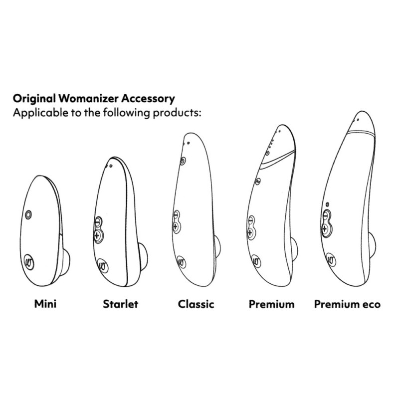 Змінні насадки Womanizer Premium, Classic, Liberty, Starlet - L, Білі, 3 шт Змінні насадки Womanizer Premium, Classic, Liberty, Starlet - L, Білі, 3 шт