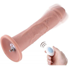 Фаллоимитатор с вибрацией для секс-машин Hismith 10.2 Silicone Dildo with Vibe, KlicLok, пульт ДУ