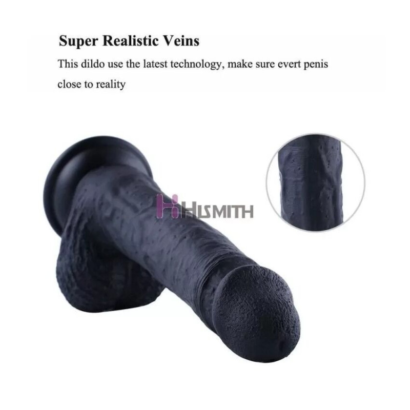Силиконовый дилдо Hismith 8.3" Silicone Dildo Black Силиконовый дилдо Hismith 8.3" Silicone Dildo Black