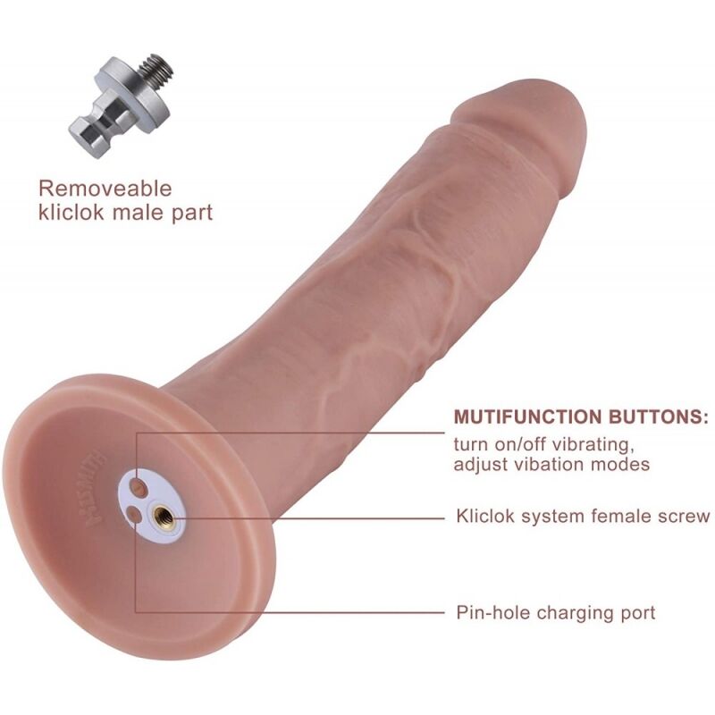 Фалоімітатор з вібрацією для секс-машин Hismith 10.2 Silicone Dildo with Vibe, KlicLok, пульт ДК Фалоімітатор з вібрацією для секс-машин Hismith 10.2 Silicone Dildo with Vibe, KlicLok, пульт ДК