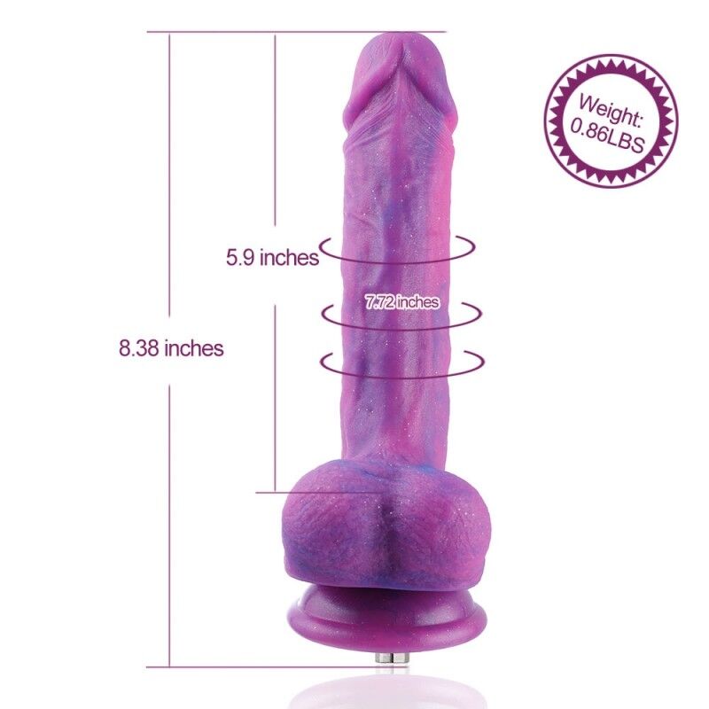 Фаллоимитатор с вибрацией для секс-машин Hismith 8.2 Purple Silicone Dildo with Vibe, KlicLok Фаллоимитатор с вибрацией для секс-машин Hismith 8.2 Purple Silicone Dildo with Vibe, KlicLok