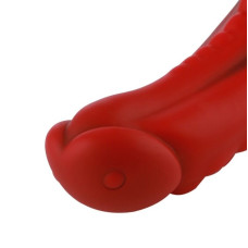 Силиконовый дилдо Hismith 8.35 Curved Silicone Dildo Red Monster Series