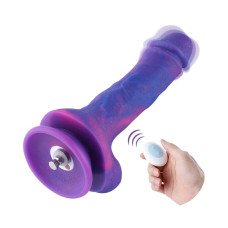 Фаллоимитатор с вибрацией для секс-машин Hismith 8.2 Purple Silicone Dildo with Vibe, KlicLok