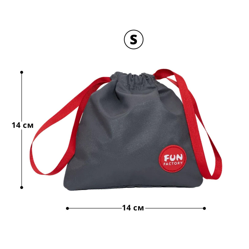 Сумка для секс-іграшок Fun Factory TOYBAG, S, сіра, кисет, 14x14 см Сумка для секс-іграшок Fun Factory TOYBAG, S, сіра, кисет, 14x14 см