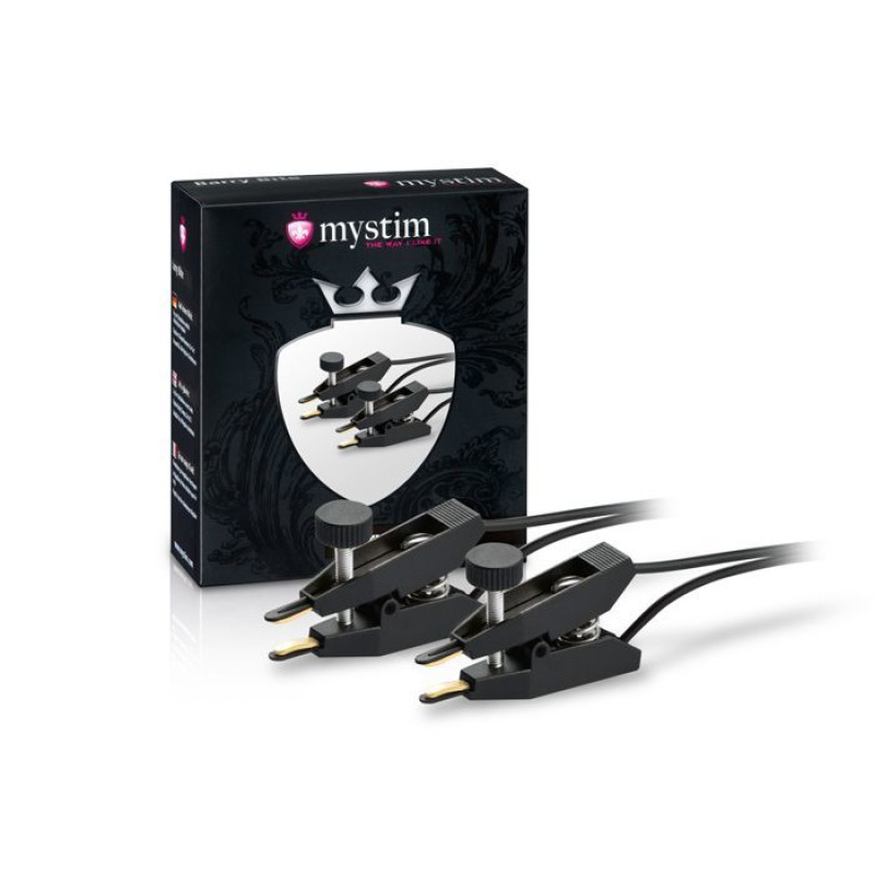 Затискачі для сосків Mystim Barry Bite для електростимуляції з гвинтовим регулюванням Затискачі для сосків Mystim Barry Bite для електростимуляції з гвинтовим регулюванням