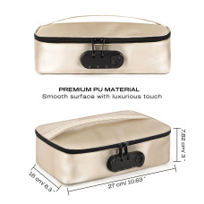 Кейс для іграшок Dorcel DISCREET BOX LUXURY GOLD, кодовий замок, 27×16×7,62 см