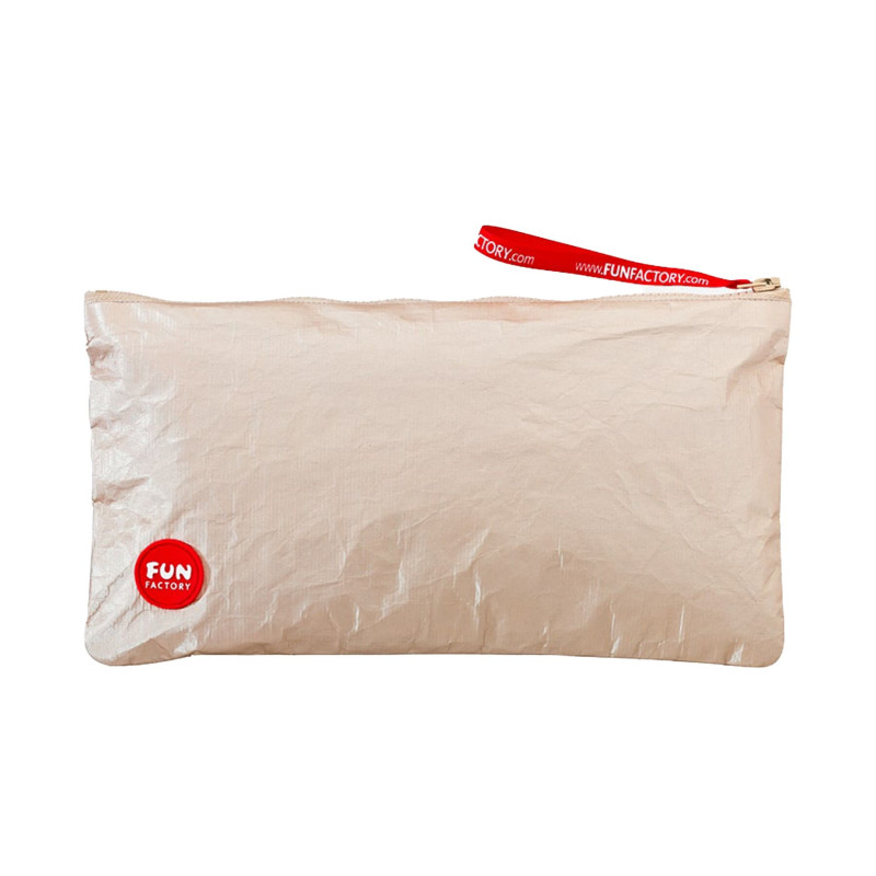 Сумка для секс-игрушек Fun Factory TOYBAG M, золотистая, на молнии, 25x12 см Сумка для секс-игрушек Fun Factory TOYBAG M, золотистая, на молнии, 25x12 см