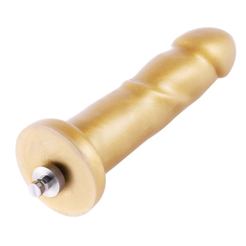 Золотой фаллоимитатор Hismith 6.8″ Golden Silicone Dildo, система KlicLok Золотой фаллоимитатор Hismith 6.8″ Golden Silicone Dildo, система KlicLok