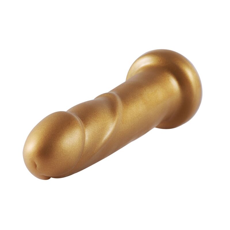 Золотой фаллоимитатор Hismith 6.8″ Golden Silicone Dildo, система KlicLok Золотой фаллоимитатор Hismith 6.8″ Golden Silicone Dildo, система KlicLok