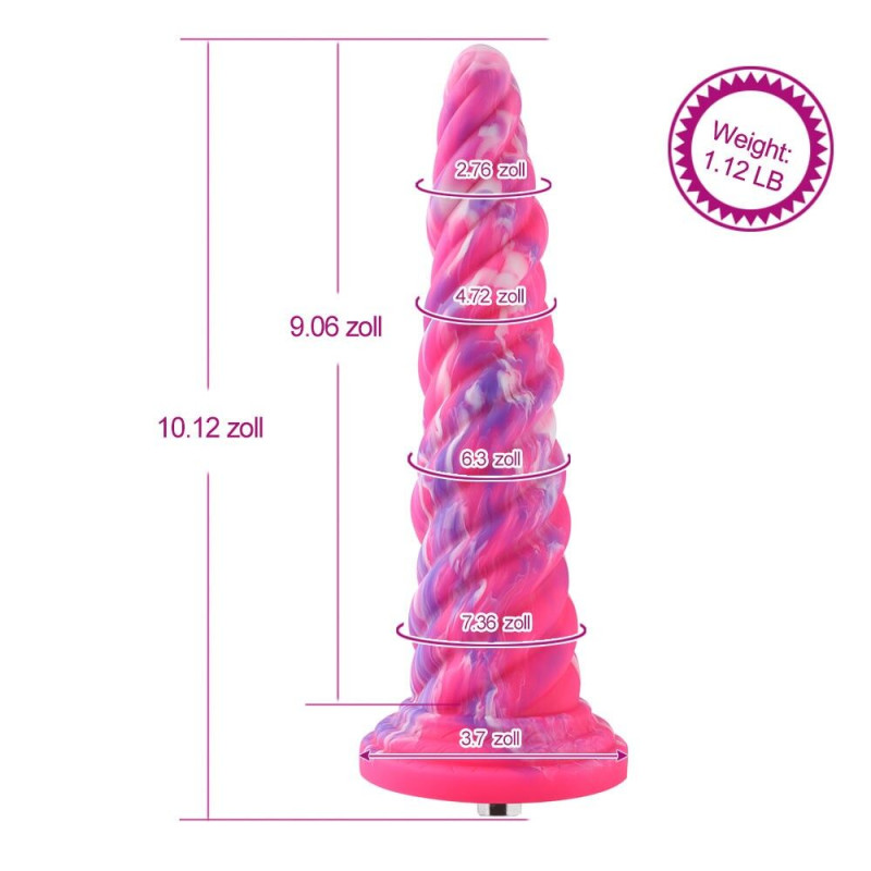 Фантазийный фаллоимитатор 10.12″ для секс-машин Hismith Silicone Dildo rose Monster Series, KlicLok Фантазийный фаллоимитатор 10.12″ для секс-машин Hismith Silicone Dildo rose Monster Series, KlicLok