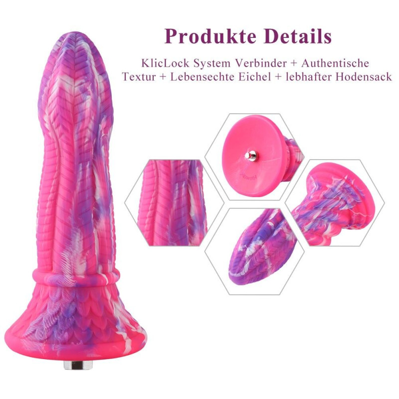 Фаллоимитатор для секс-машин Hismith 10.3″ Silicone Monster Dildo Series, KlicLok и присоска Фаллоимитатор для секс-машин Hismith 10.3″ Silicone Monster Dildo Series, KlicLok и присоска