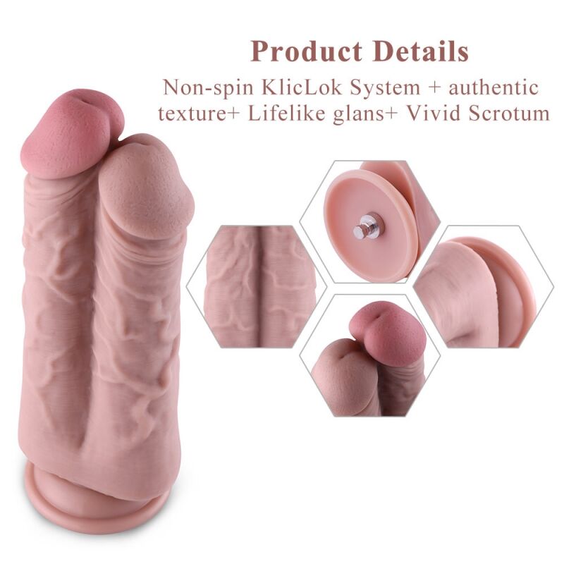Подвійний дилдо для секс-машин Hismith 8.5″ Two Cocks One Hole Silicone Dildo Подвійний дилдо для секс-машин Hismith 8.5″ Two Cocks One Hole Silicone Dildo