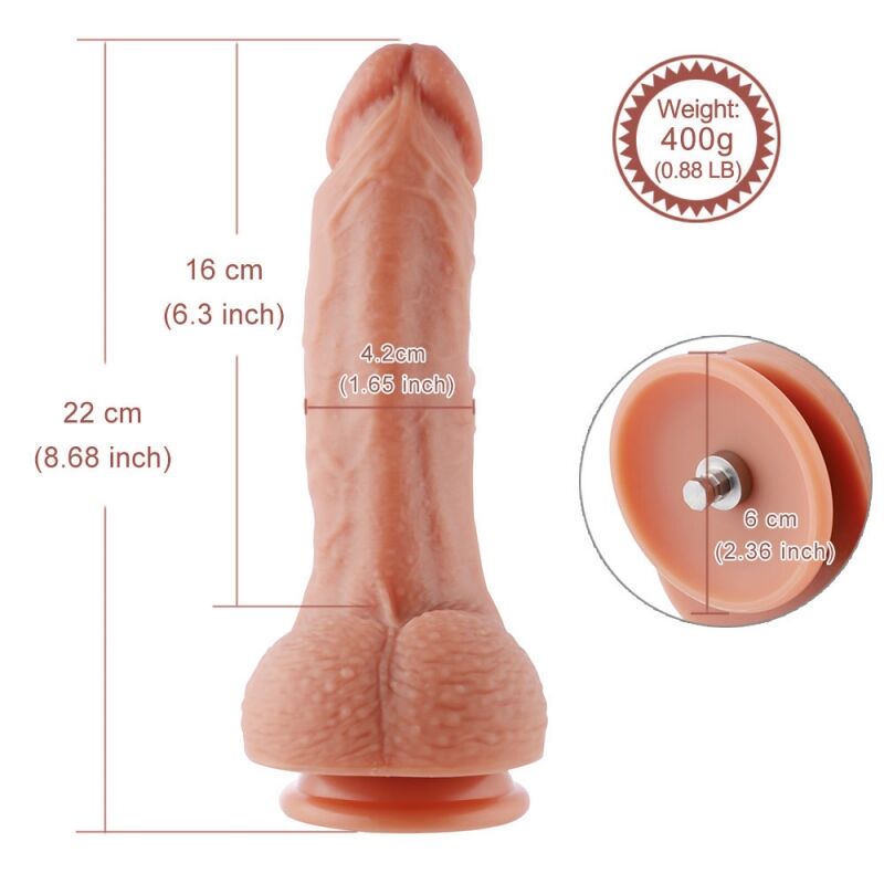 Ультрареалістичний фалоімітатор для секс-машин Hismith 8.3″ 2-layers Silicone Flesh Dildo, 2-шаровий Ультрареалістичний фалоімітатор для секс-машин Hismith 8.3″ 2-layers Silicone Flesh Dildo, 2-шаровий