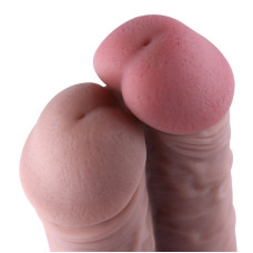 Подвійний дилдо для секс-машин Hismith 8.5″ Two Cocks One Hole Silicone Dildo