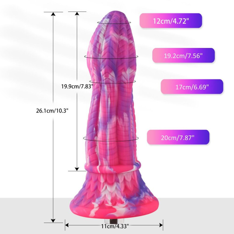 Фаллоимитатор для секс-машин Hismith 10.3″ Silicone Monster Dildo Series, KlicLok и присоска Фаллоимитатор для секс-машин Hismith 10.3″ Silicone Monster Dildo Series, KlicLok и присоска