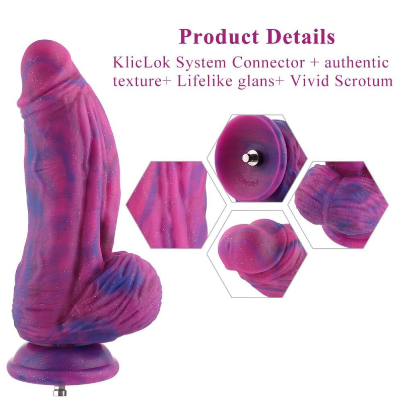 Фалоімітатор для секс-машин Hismith 9.45″ Silicone Fantasy Series Dildo, система кріплення KlicLok Фалоімітатор для секс-машин Hismith 9.45″ Silicone Fantasy Series Dildo, система кріплення KlicLok