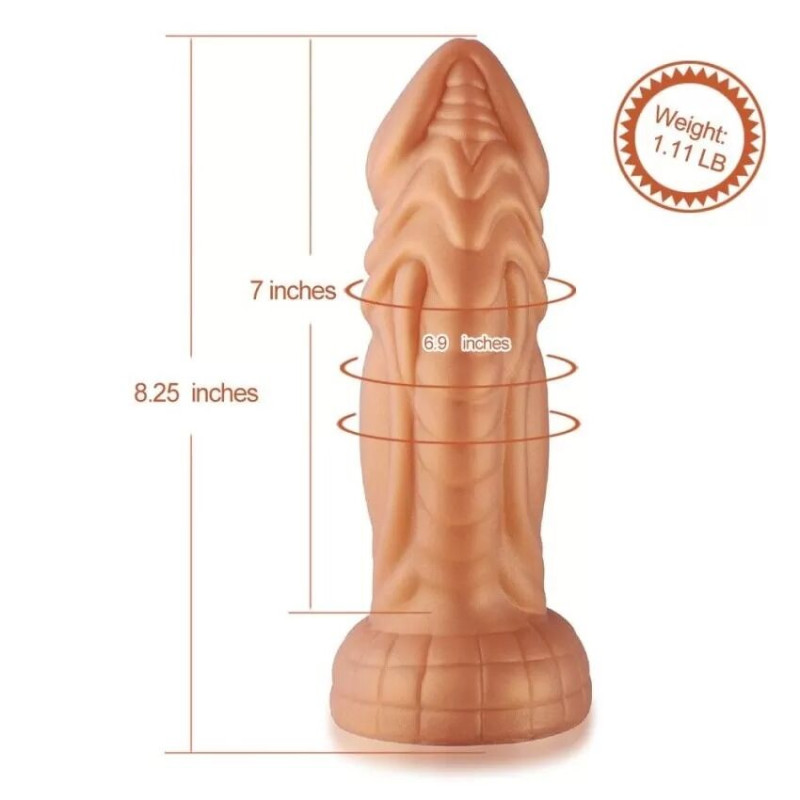 Силіконовий дилдо з вібрацією Hismith Slightly Curved Vibrating Silicone Dildo Monster Series Силіконовий дилдо з вібрацією Hismith Slightly Curved Vibrating Silicone Dildo Monster Series