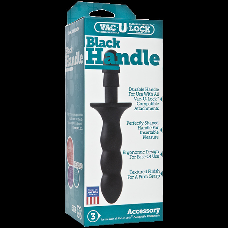 Тримач-руків’я Doc Johnson з кріпленням Vac-U-Lock - Black Handle для іграшок