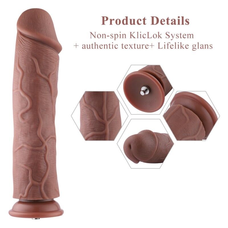 Силиконовый фаллоимитатор для секс-машин Hismith 11″ Silicone Dildo, система KlicLok Силиконовый фаллоимитатор для секс-машин Hismith 11″ Silicone Dildo, система KlicLok