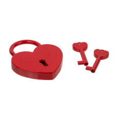 Металлический замок с двумя ключиками OOTB Heart Padlock, 6 см