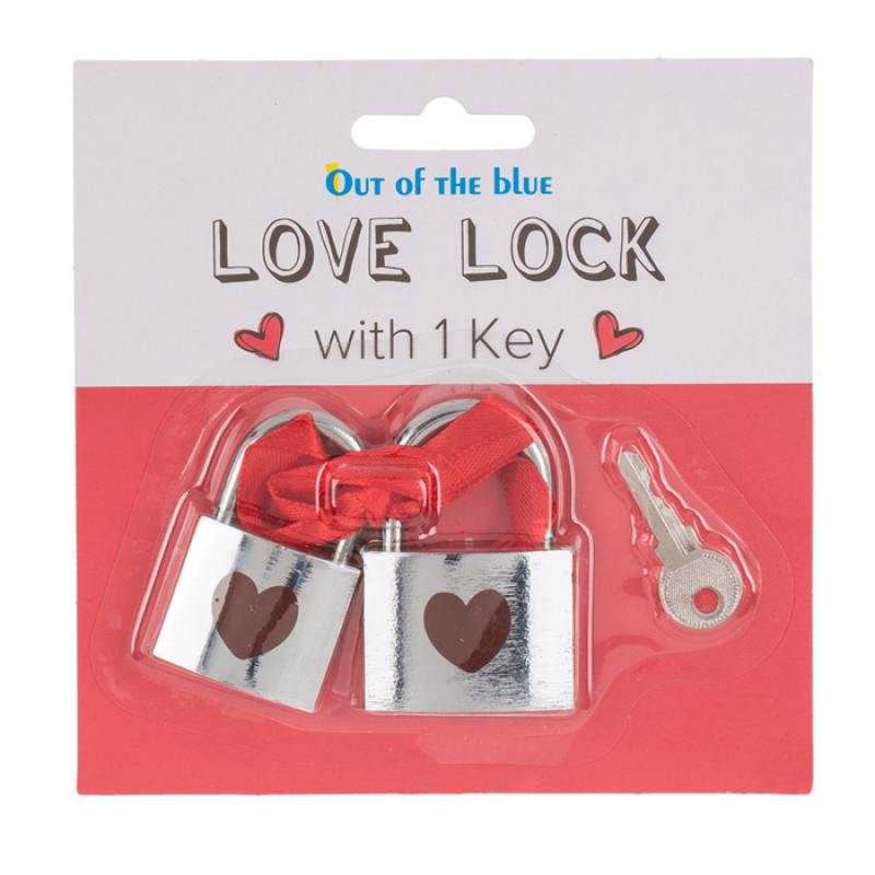 Металеві замочки з ключиком OOTB Love Lock, 4,7 см і 5 см