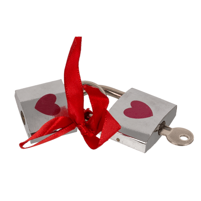 Металеві замочки з ключиком OOTB Love Lock, 4,7 см і 5 см