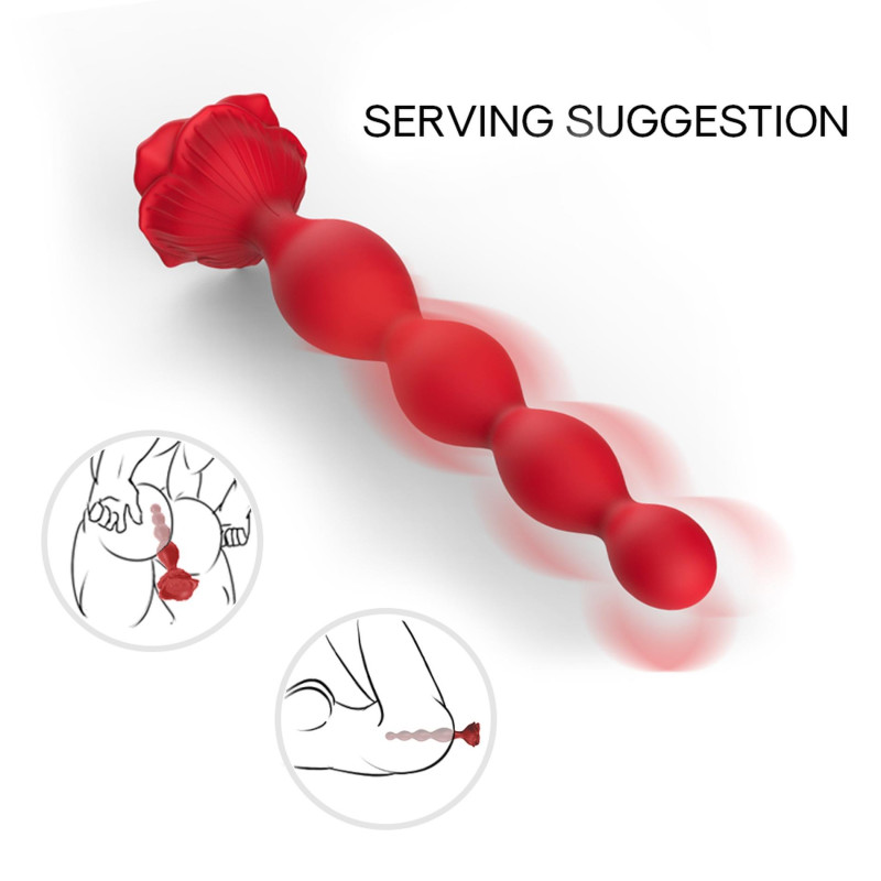 Анальный стимулятор B - Series Joy Rosestick Red, 9 Vibration Functions