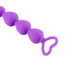 Анальная цепочка B - Series HeavyFun Anal Beads Heart Purple