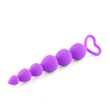 Анальная цепочка B - Series HeavyFun Anal Beads Heart Purple