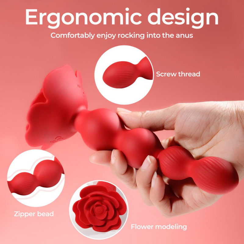 Анальный стимулятор B - Series Cute Rose Rotating Anal Beads
