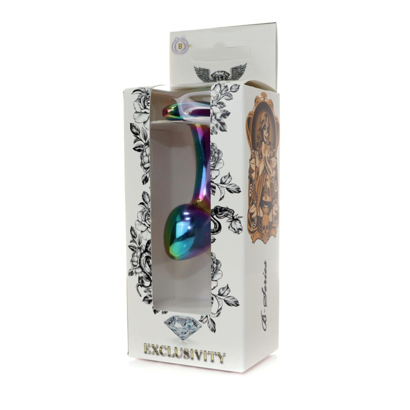 Анальная пробка B - Series HeavyFun Curved Jewellery Multicolour Plug S