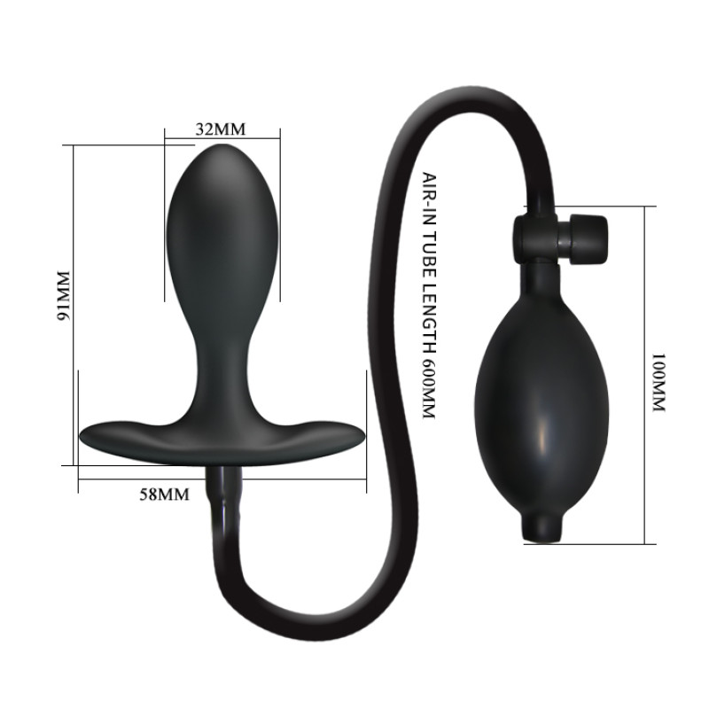 Анальная пробка Pretty Love Inflatable Anal Plug Black
