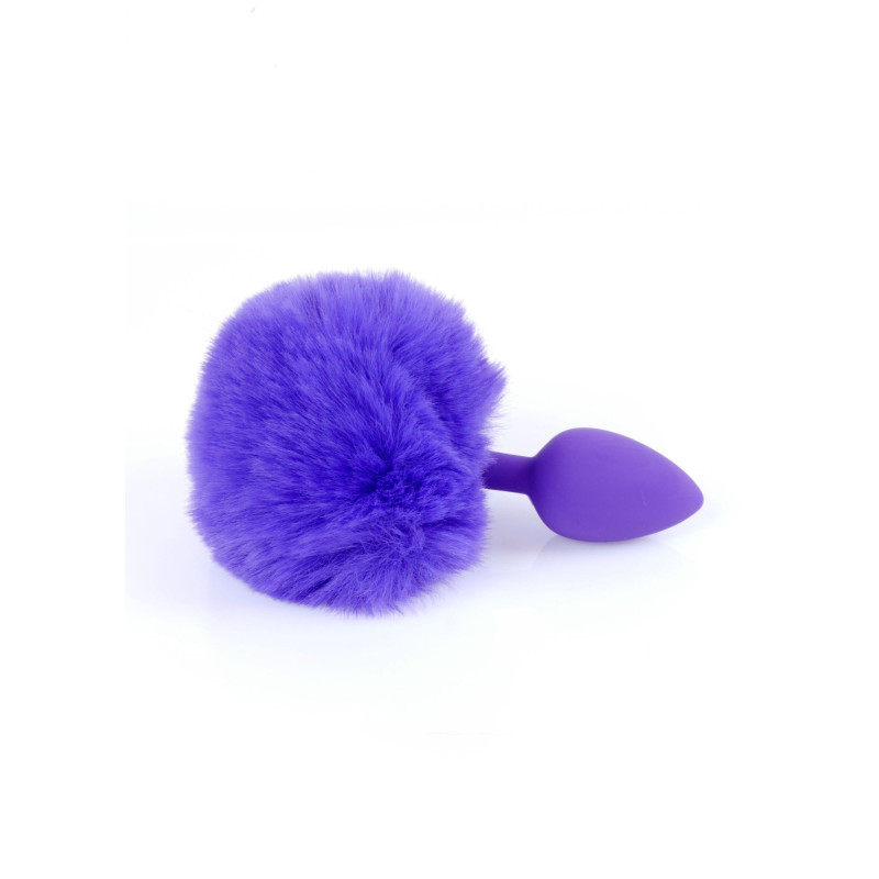 Анальна пробка B - Series HeavyFun Bunny Tail Silicone Purple Plug Purple