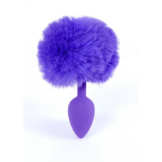 Анальна пробка B - Series HeavyFun Bunny Tail Silicone Purple Plug Purple