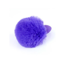 Анальна пробка B - Series HeavyFun Bunny Tail Silicone Purple Plug Purple