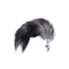 Анальная пробка B-Series HeavyFun Fox Tail, диаметр 2,7 см, длина 6,5 см, Black