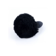 Анальна пробка B - Series HeavyFun Bunny Tail Silicone Black Plug Black