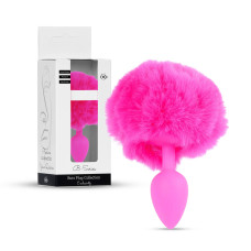 Анальна пробка B - Series HeavyFun Bunny Tail Silicone Pink Plug Pink