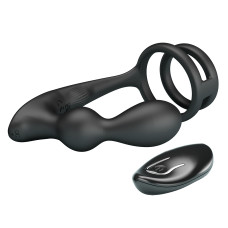 Анальная пробка с эрекционным кольцом Mr Play Remote Control Vibrating Prostate Massager